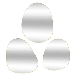 Atmosphera Lot de 3 Miroirs Organisateurs Lida 47cm Or