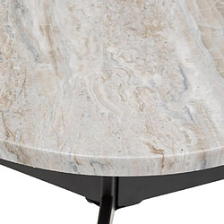 Atmosphera Table d'appoint effet marbre - Noir