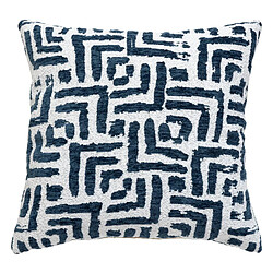 Atmosphera Housse de Coussin Chenille Jeni 40x40cm Bleu Égéen