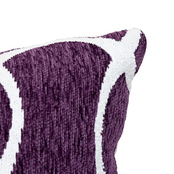 Atmosphera Housse de Coussin Chenille Jeni 30x50cm Violet