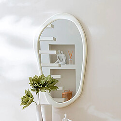 Mes Miroir mural organique 68x120 cm blanc cassé - KRENDA