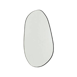Mes Miroir mural organique 59x108 cm en métal noir