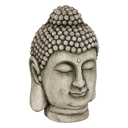 Atmosphera Statue Déco Extérieure Tête de Bouddha 60cm Gris