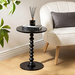 Atmosphera Table à café ronde en bois ALIX - Noir