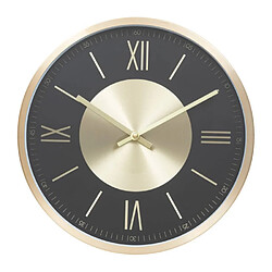 Atmosphera Horloge en Métal Ariana 30cm Noir & Or