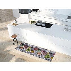 ATTICGO Tapis de cuisine cactus SPRINTY gris/multicolore 52x100 cm
