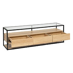 Atmosphera Meuble TV 3 Tiroirs Aldéa 160cm Naturel