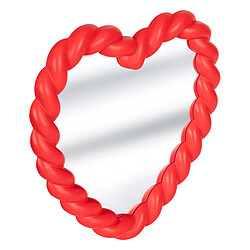 Atmosphera Miroir Enfant Cœur Torsadé Amour 33cm Rouge
