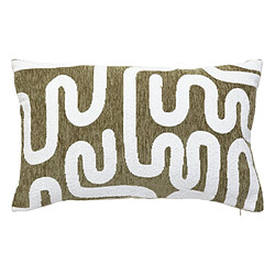 Atmosphera Housse de Coussin Chenille Jeni 30x50cm Kaki
