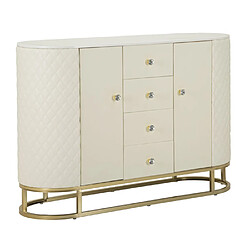 Paris prix Buffet design marbre - Blanc et or