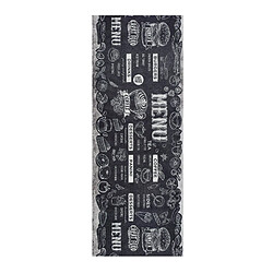 ATTICGO Tapis de cuisine menu RICCI noir/blanc 52x200 cm