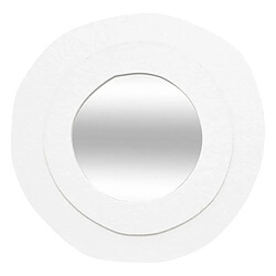 Atmosphera Lot de 3 Miroirs Ronds Emily 25cm Blanc