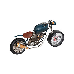 Atmosphera Objet Déco Moto Avec Horloge Neils 43cm Vert