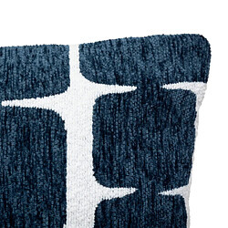 Atmosphera Housse de Coussin Chenille Jeni 30x50cm Bleu Égéen