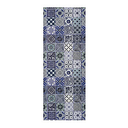 ATTICGO Tapis de cuisine bohème SPRINTY bleu/gris 52x200 cm