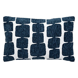 Atmosphera Housse de Coussin Chenille Jeni 30x50cm Bleu Égéen