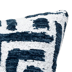 Atmosphera Housse de Coussin Chenille Jeni 40x40cm Bleu Égéen