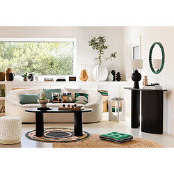 Atmosphera Table à café ronde en bois BLOOM - Ivoire