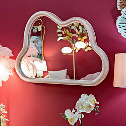 Mauro Ferretti Miroir mural en forme de nuage avec cadre en velours 90x60 cm Cloud