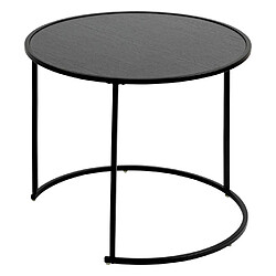 Atmosphera Lot de 3 tables d'appoint gigognes - Noir