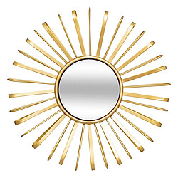 Atmosphera Lot de 3 Miroirs Muraux Soleils Warren 24cm Doré