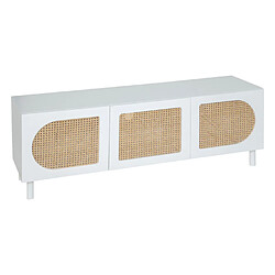 Atmosphera Meuble TV 3 Portes Cabras 140cm Blanc
