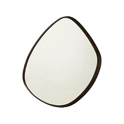 Mes Miroir mural organique 88x79 cm marron foncé