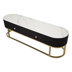 Acheter Paris prix Meuble TV 2 tiroirs - Noir et or