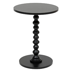 Atmosphera Table à café ronde en bois ALIX - Noir