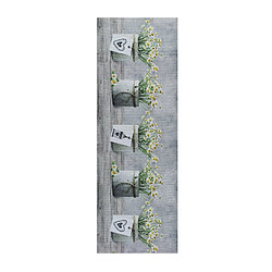 ATTICGO Tapis de cuisine fleurs SPRINTY gris/vert/jaune 52x100 cm