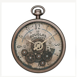 Atmosphera Horloge Murale Gousset Awa 33cm Marron