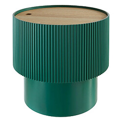 Atmosphera Table basse coffre en bois modèle haut ENOLA - Vert