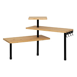 Avis Five Simply Smart Étagère d'Angle de Cuisine 3 Niveaux Bambou 43cm Naturel & Noir