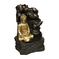 Atmosphera Fontaine & Bouddha Déco Kalyani 39cm Noir & Or