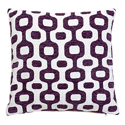 Atmosphera Housse de Coussin Chenille Jeni 40x40cm Violet