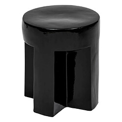 Atmosphera Table d'Appoint en Céramique Kriz 41cm Noir