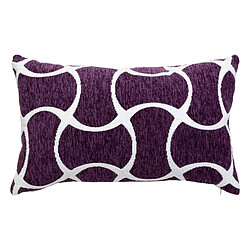 Atmosphera Housse de Coussin Chenille Jeni 30x50cm Violet