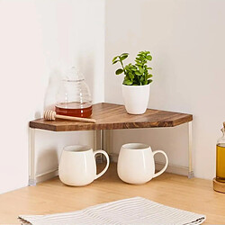 Five Simply Smart Étagère d'Angle de Cuisine Bois 30cm Naturel pas cher
