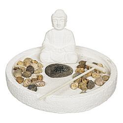 Atmosphera Jardin Zen Déco Wasila 18cm Blanc