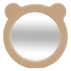 Atmosphera Miroir Mural Bouclette Ourson Beary 33cm Marron