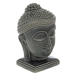 Atmosphera Tête Bouddha Déco en Céramique Yola 22cm Gris