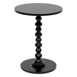 Atmosphera Table d'Appoint Ronde Alix 50cm Noir