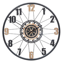 Atmosphera Horloge Murale Déco Mohan 65cm Noir