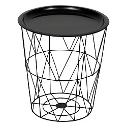 Atmosphera Table d'Appoint en Métal Kumi 40cm Noir