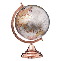 Atmosphera Globe sur Pied Terre 33cm Argent & Rose