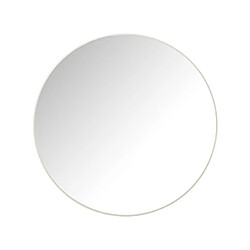 Mes Miroir rond 90x90 cm en verre et métal blanc