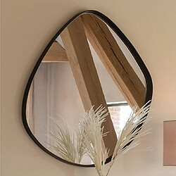 Mes Miroir mural organique 88x79 cm marron foncé