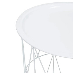 Atmosphera Table d'appoint ronde - Blanc
