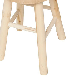 Atmosphera Tabouret d'appoint en bois - Naturel