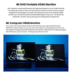 Acheter Écran Portable UPERFECT UColor A17 15,6 Pouces - 4K UHD, IPS, 100% sRGB, USB-C, Pour PC et Jeu Vidéo